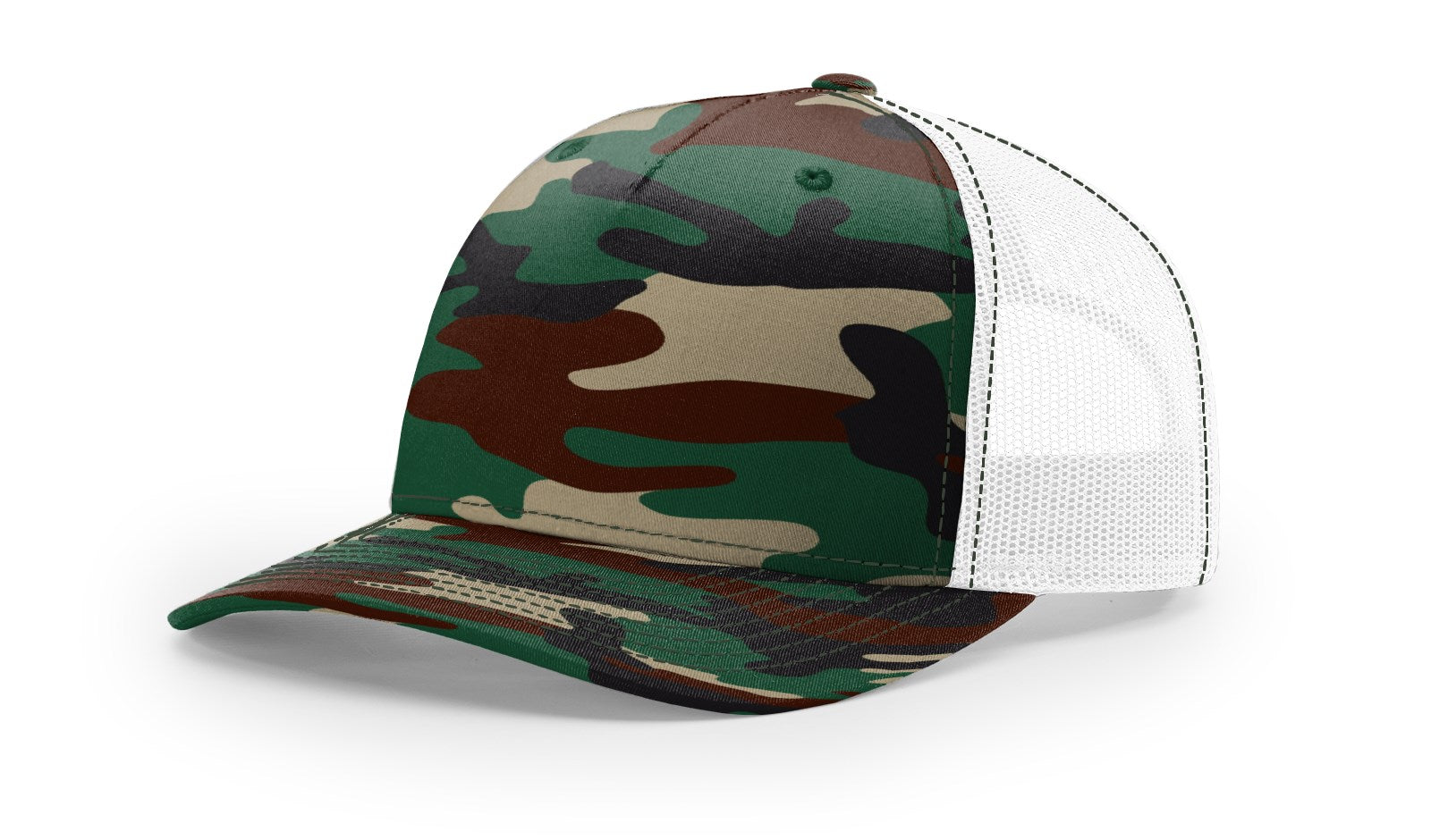 RICHARDSON PRINTED FIVE PANEL TRUCKER CAMO