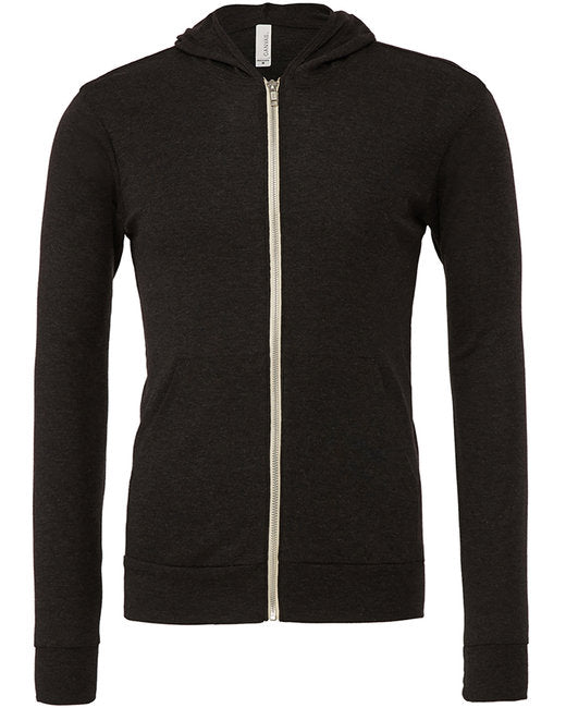 Bella + Canvas Unisex Triblend Full-Zip Lightweight Hoodie