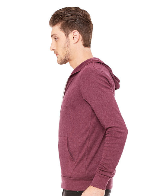 Bella + Canvas Unisex Triblend Full-Zip Lightweight Hoodie