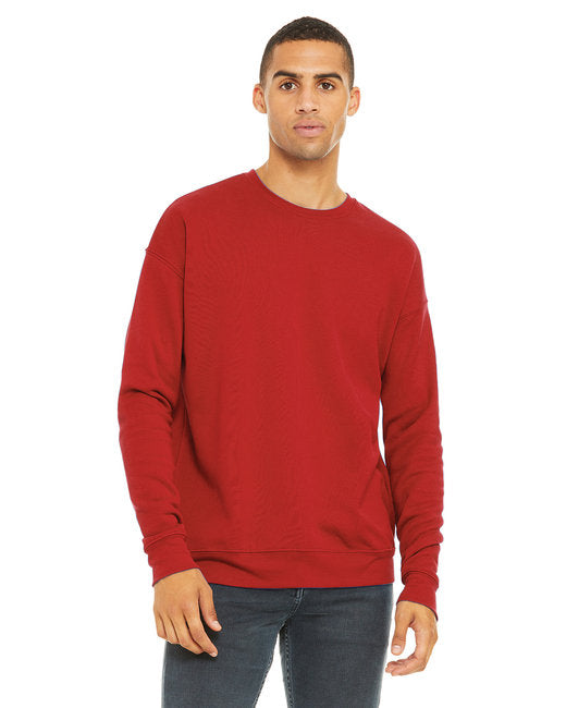 Bella + Canvas Unisex Drop Shoulder Fleece Crew Sweatshirts