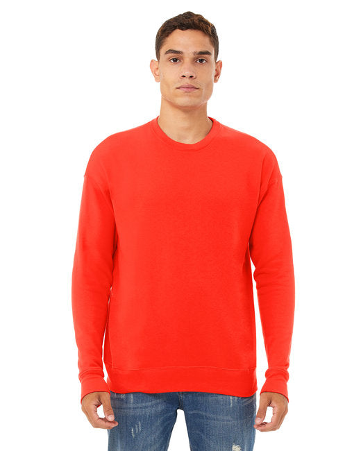 Bella + Canvas Unisex Drop Shoulder Fleece Crew Sweatshirts