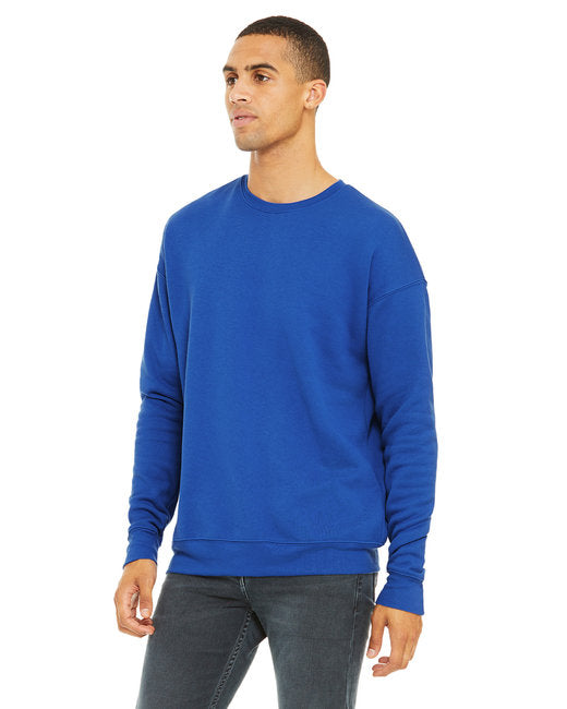 Bella + Canvas Unisex Drop Shoulder Fleece Crew Sweatshirts
