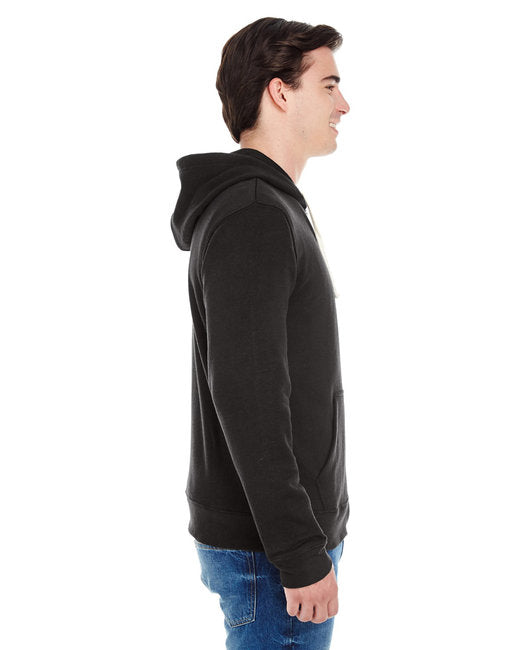 J America Adult Triblend Full-Zip Fleece Hooded Sweatshirt
