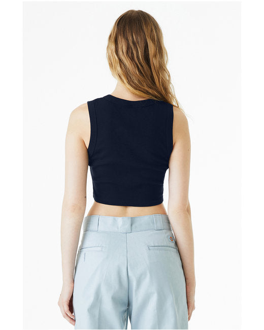 Bella + Canvas Ladies' Micro Rib Muscle Crop Tank