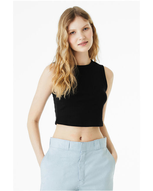 Bella + Canvas Ladies' Micro Rib Muscle Crop Tank