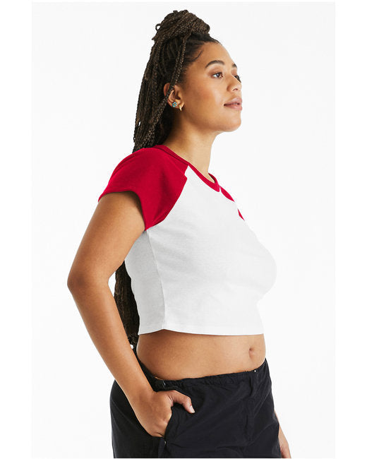 Ladies' Micro Ribbed Raglan Baby Tee