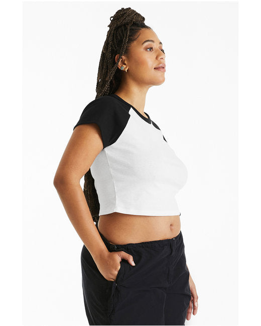 Ladies' Micro Ribbed Raglan Baby Tee