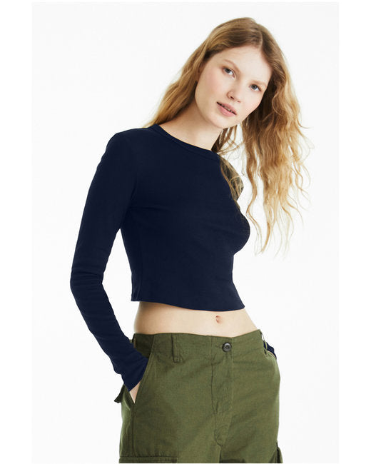 Bella + Canvas Ladies' Micro Ribbed Long Sleeve Baby Tee