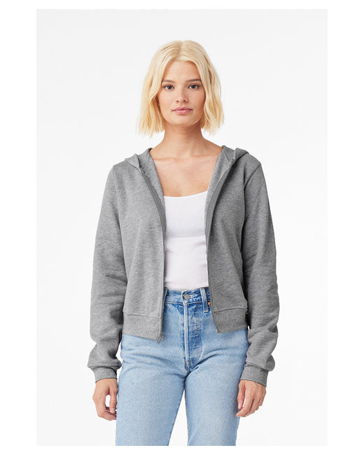 Bella + Canvas Ladies' Sponge Fleece Full-Zip Hooded Sweatshirt