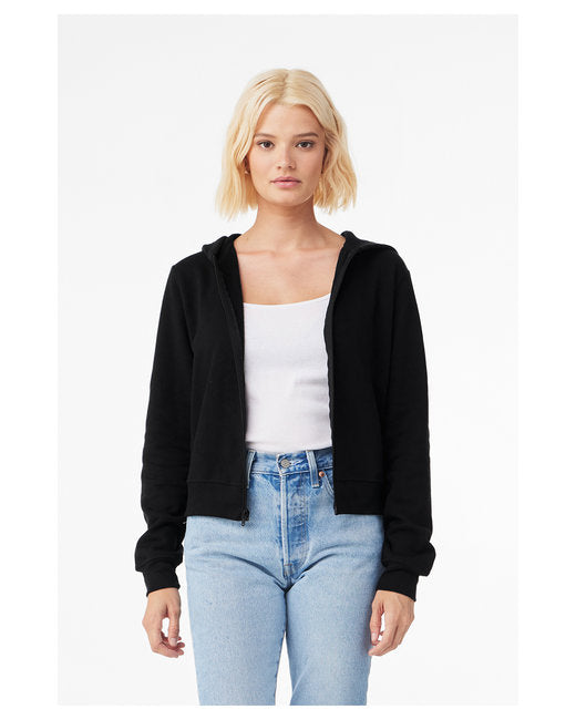 Bella + Canvas Ladies' Sponge Fleece Full-Zip Hooded Sweatshirt