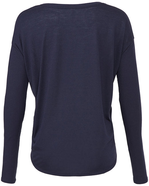 Bella + Canvas Ladies' Flowy Long-Sleeve T-Shirt with 2x1 Sleeves