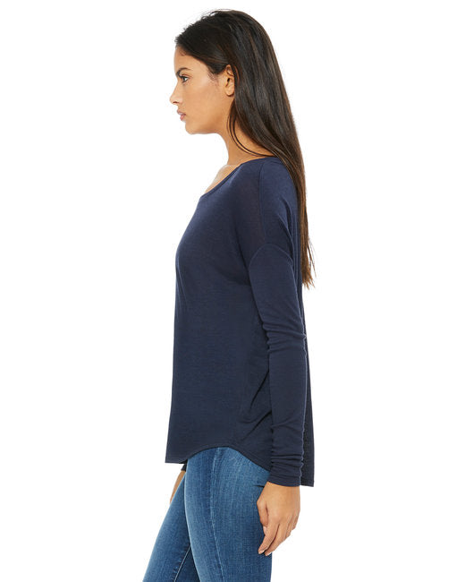 Bella + Canvas Ladies' Flowy Long-Sleeve T-Shirt with 2x1 Sleeves