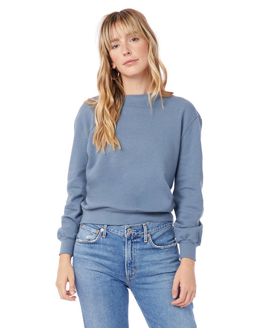 Ladies' Washed Terry Throwback Pullover Sweatshirt