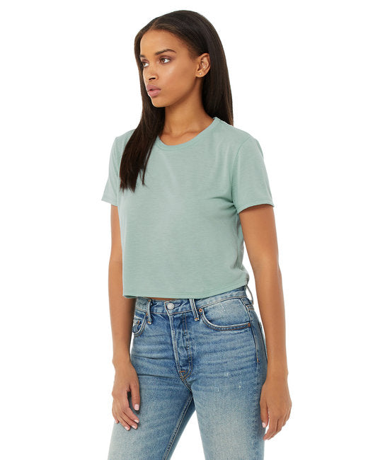 Ladies' Flowy Cropped T-Shirt