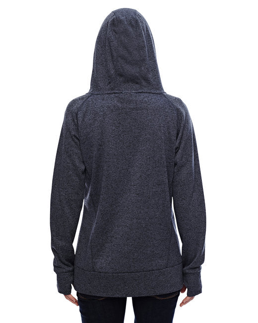 America Ladies' Cosmic Contrast Fleece Hooded Sweatshirt