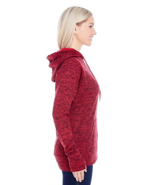 America Ladies' Cosmic Contrast Fleece Hooded Sweatshirt