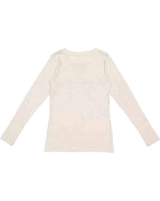 LAT Ladies' Long Sleeve Fine Jersey Lace-Up T-Shirt