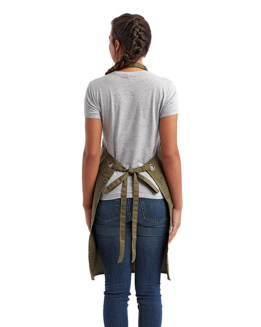 Unisex ‘Barley’ Contrast Stitch Sustainable Bib Apron