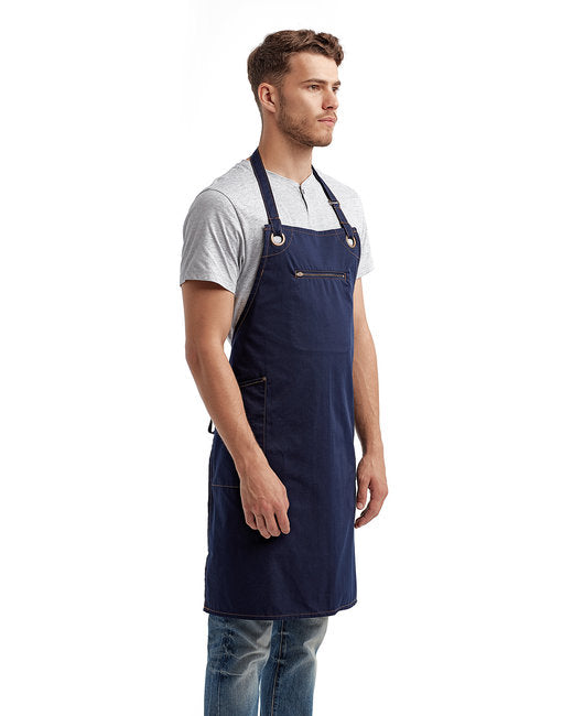 Unisex ‘Barley’ Contrast Stitch Sustainable Bib Apron