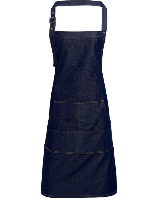 Unisex Jeans Stitch Denim Bib Apron