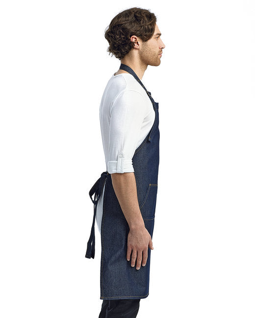 Unisex Jeans Stitch Denim Bib Apron
