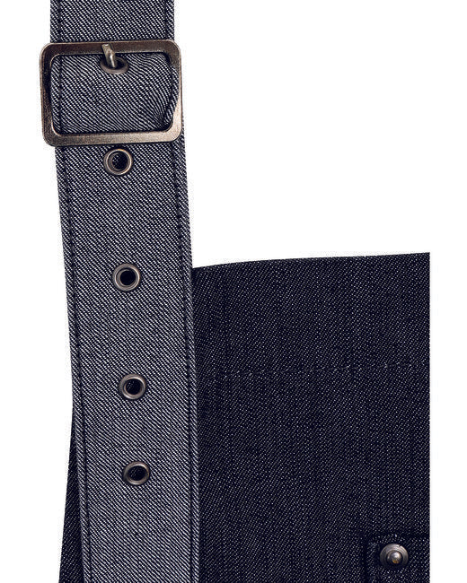 Unisex Domain Contrast Denim Bib Apron