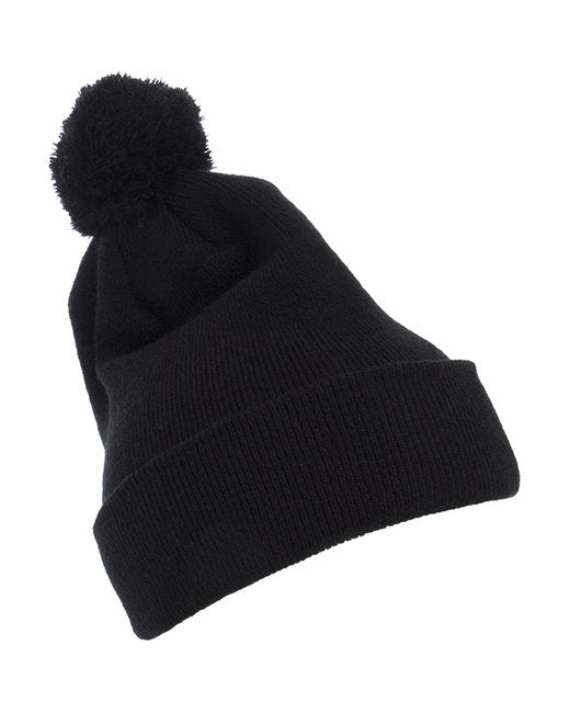Yupoong Cuffed Knit Beanie with Pom Pom Hat