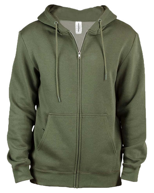 Threadfast Apparel Unisex Ultimate Fleece Full-Zip Hooded Sweatshirt