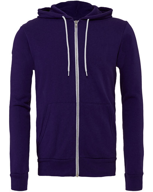 Bella + Canvas Unisex Sponge Fleece Full-Zip Hooded Sweatshirt