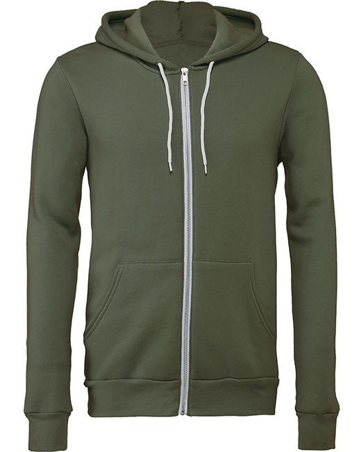 Bella + Canvas Unisex Sponge Fleece Full-Zip Hooded Sweatshirt