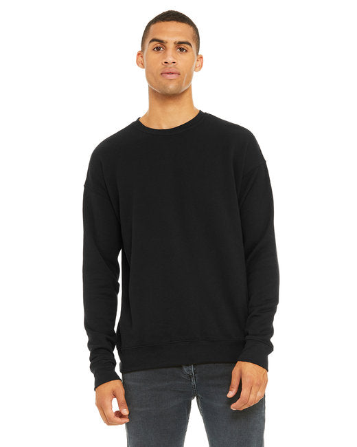 Bella + Canvas Unisex Drop Shoulder Fleece Crew Sweatshirts