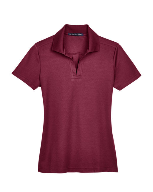 Devon & Jones CrownLux Performance® Ladies' Plaited Polo