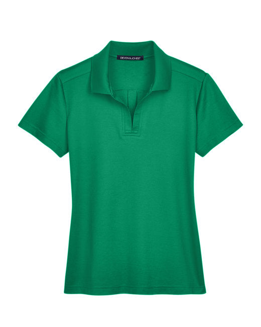 Devon & Jones CrownLux Performance® Ladies' Plaited Polo