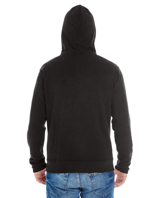 J America Adult Triblend Full-Zip Fleece Hooded Sweatshirt