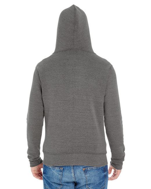 J America Adult Triblend Full-Zip Fleece Hooded Sweatshirt