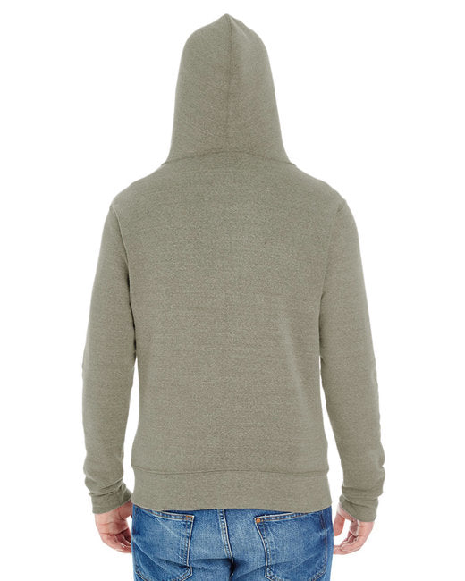 J America Adult Triblend Full-Zip Fleece Hooded Sweatshirt