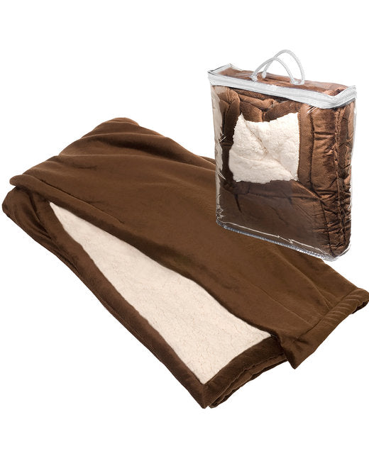 Prime Line Micro Mink Sherpa Blanket ( 12-Pack )