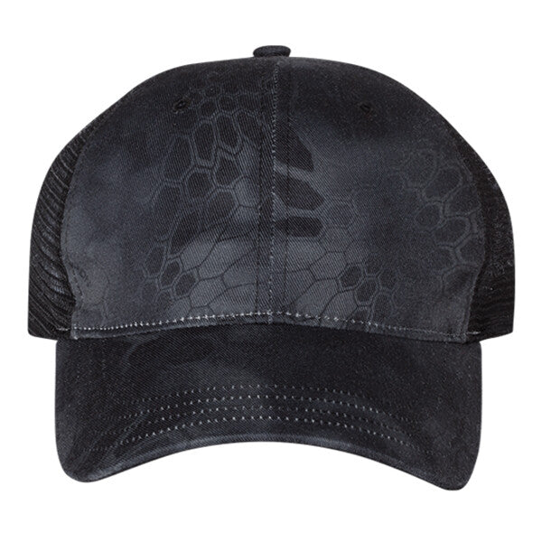 Garment Washed Printed Trucker Cap