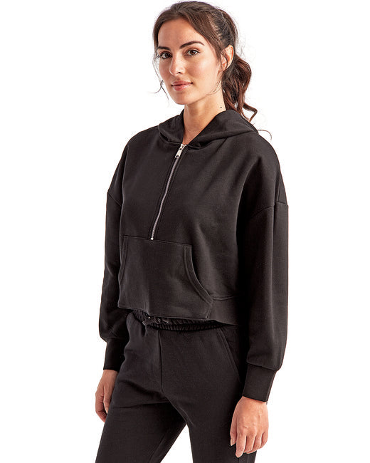 TriDri Ladies' Alice Half-Zip Hooded Sweatshirt