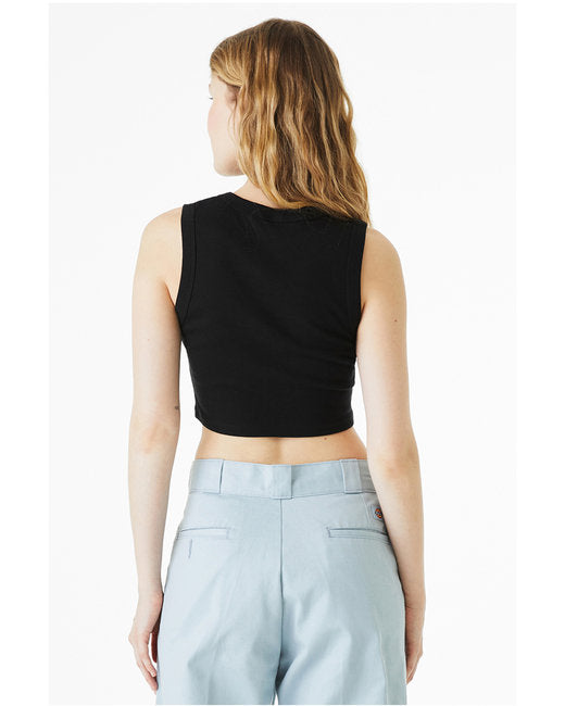 Bella + Canvas Ladies' Micro Rib Muscle Crop Tank