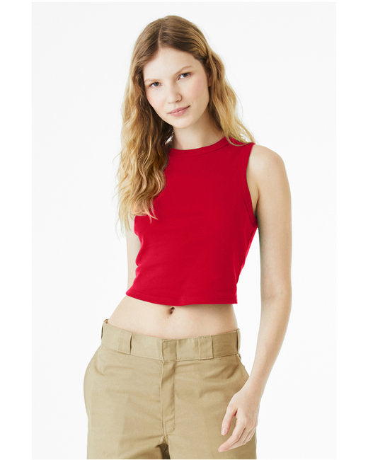 Bella + Canvas Ladies' Micro Rib Muscle Crop Tank