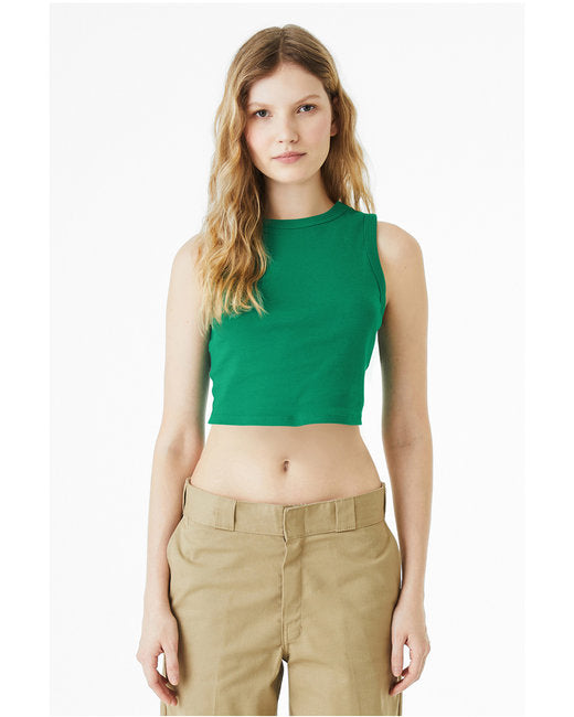 Bella + Canvas Ladies' Micro Rib Muscle Crop Tank