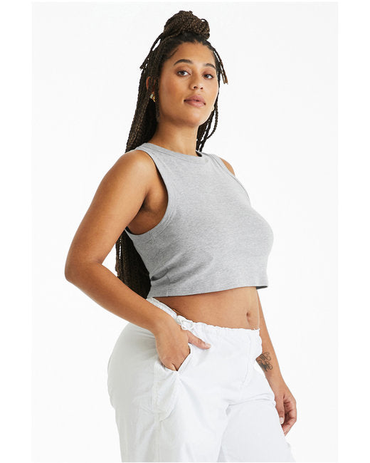 Bella + Canvas Ladies' Micro Rib Muscle Crop Tank