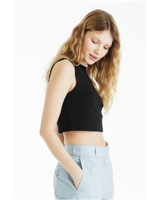 Bella + Canvas Ladies' Micro Rib Muscle Crop Tank