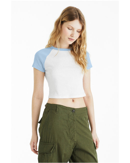 Ladies' Micro Ribbed Raglan Baby Tee