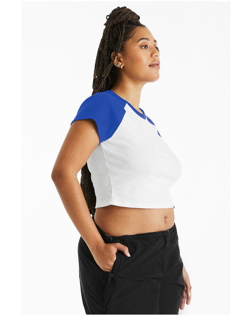 Ladies' Micro Ribbed Raglan Baby Tee