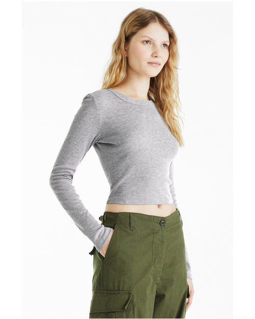 Bella + Canvas Ladies' Micro Ribbed Long Sleeve Baby Tee