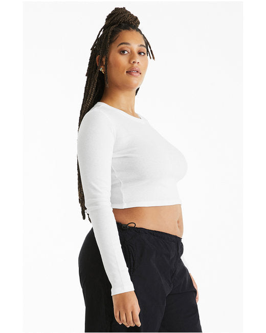 Bella + Canvas Ladies' Micro Ribbed Long Sleeve Baby Tee