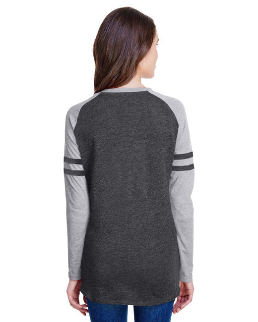 LAT Ladies' Gameday Mash-Up Long Sleeve Fine Jersey T-Shirt