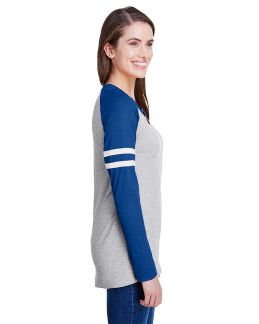 LAT Ladies' Gameday Mash-Up Long Sleeve Fine Jersey T-Shirt